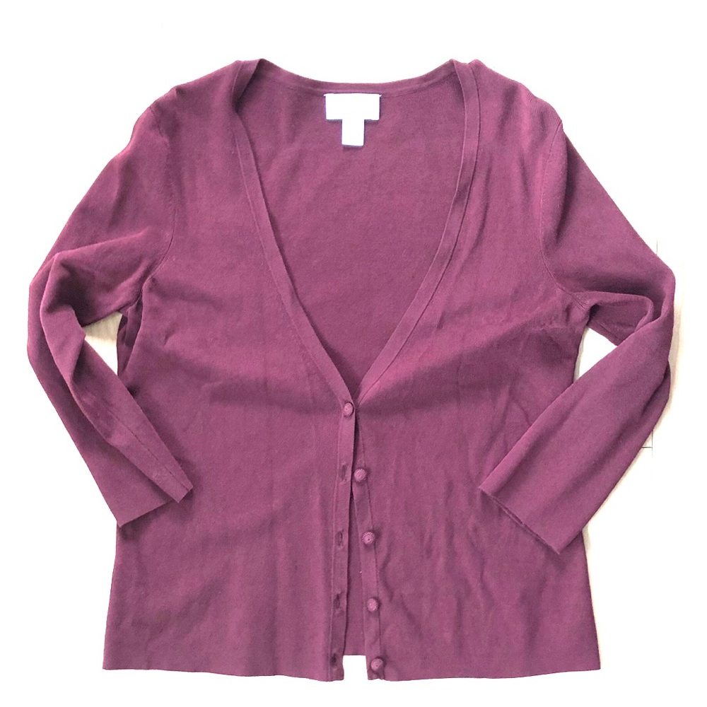 LOFT Maroon Cardigan
